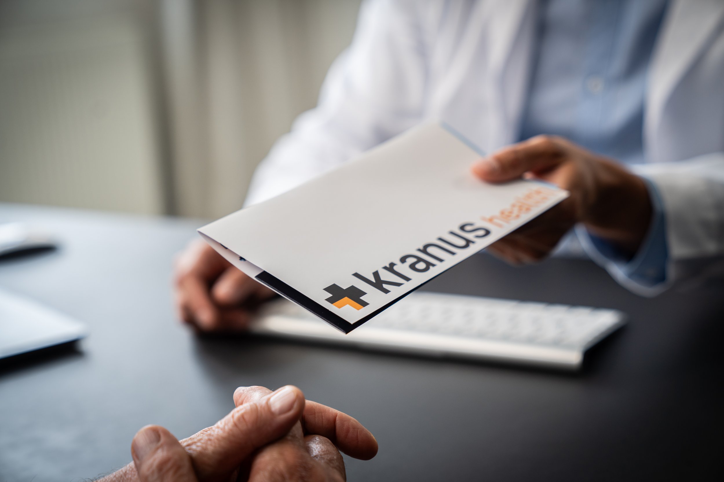 Doctor with digital therapy