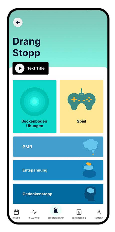 Drangstopp und Miktionstagebuch